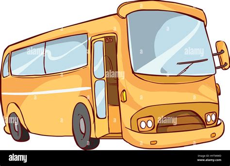 Vector Illustration Of A Yellow Bus Stock Vector Image And Art Alamy