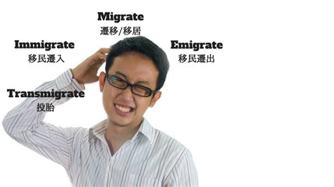 線上美語學習 Migrate Vs Immigrate Vs Emigrate Vs Transmigrate精選分享筆記範例