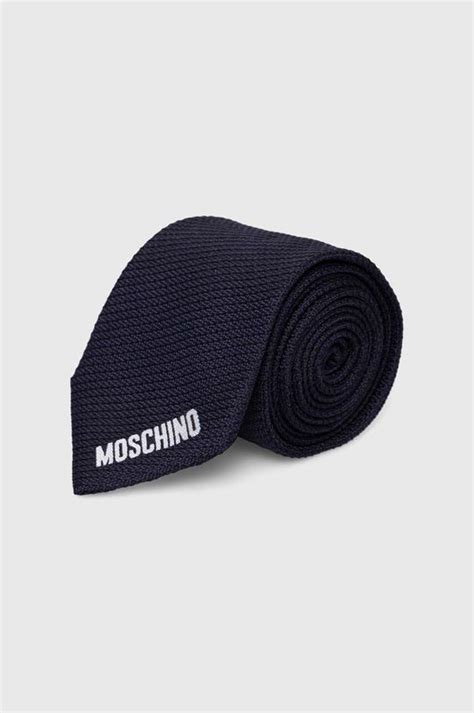 Шелковый галстук Moschino цвет синий | ANSWEAR.ua
