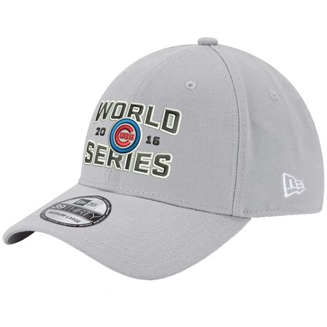 Men's Chicago Cubs New Era Gray 2016 World Series Champions 39THIRTY ...