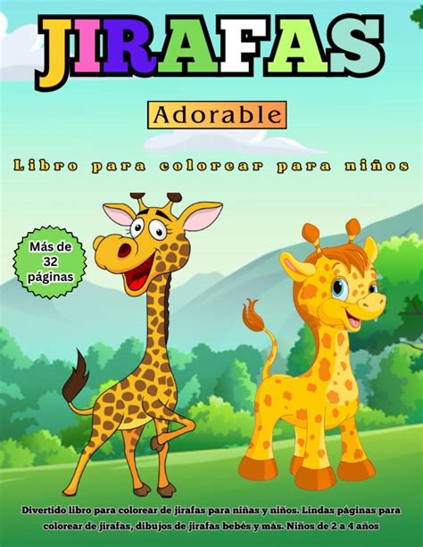 Libro para colorear de jirafas adorables para niños Divertido libro