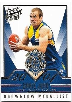 2014 Select Honours Brownlow Gallery (BG46) Chris Judd West Coast - APT ...