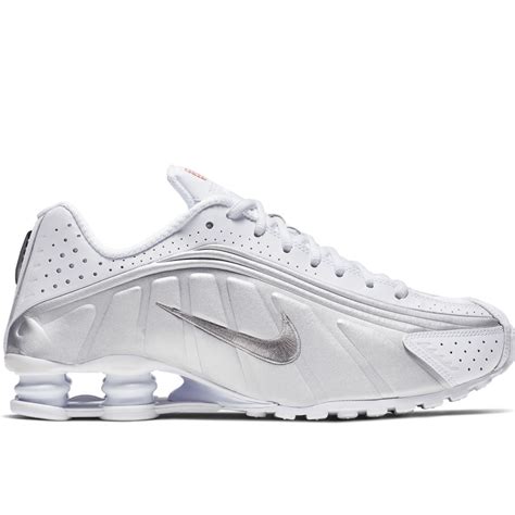 T Nis Nike Shox R Branco Prata Costamodas