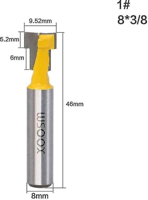 Mm T Track Routeur Rainure En T Forme Routeur Bits Fraise En Rainure