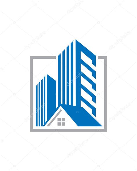 Logo Edificio Comercial Vector Gráfico Vectorial © Puredesign Imagen