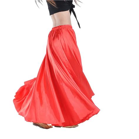 Custom 2015 Summer Part Evening Satin Long Skirt Swing Skirt Belly