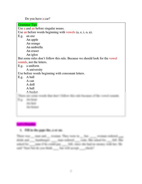 SOLUTION: Types of articles in the grammar structure - Studypool