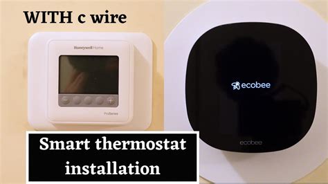 How To Install Ecobee3 Lite Smart Thermostat With C Wire Youtube