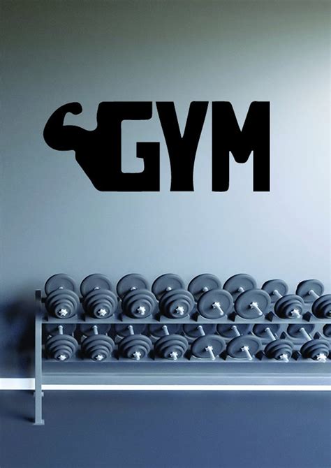 Gym Wall Decalgym Wall Artfitness Wall Quotescrossfit Wall Etsy