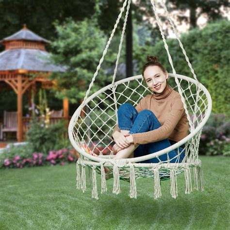 Handmade Macrame Swing Chair Hammock Chair Greenstell