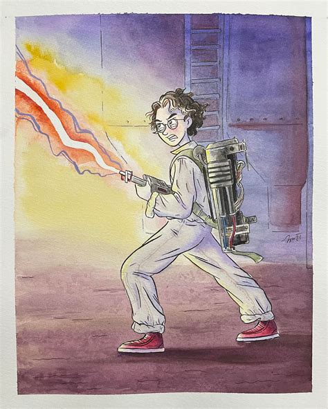 My Watercolor Attempt Of Phoebe Spengler Art Rghostbusters