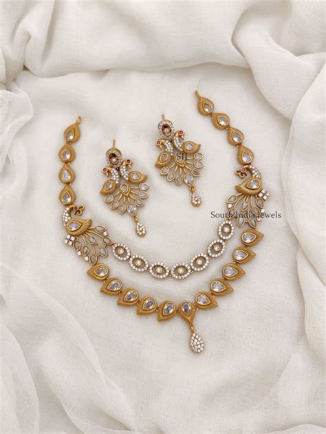 Buy White Stone Necklace Online Premium Quality South India Jewels