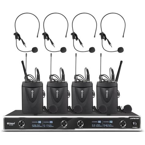 D Uhf Casque Cravate Sans Fil Canaux Avec Micros Sans Fil