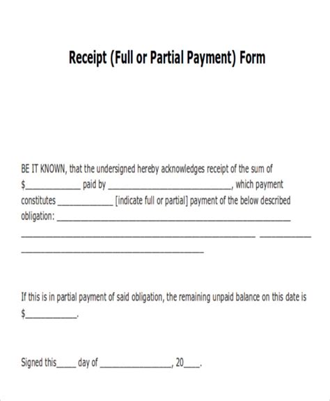 Printable Key Receipt Acknowledgement Form