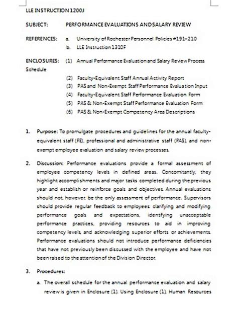 Salary Review Template