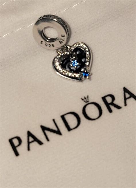 Pandora Celestial Shooting Star Heart Double Dangle Charm 792356C01 EBay