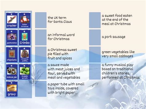 Top 10 British Christmas Traditions - Match up