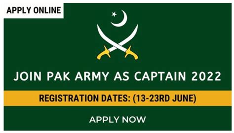 Join Pak Army As Captain 2022 Registration Open Apply Now