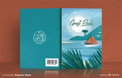 Guest Book Sea Book Cover Design Vector Download