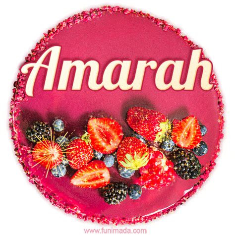 Happy Birthday Cake with Name Amarah - Free Download — Download on Funimada.com