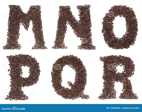 Letter Of Alphabet Made Of Coffee Beans Stock Photo Image Of Sign