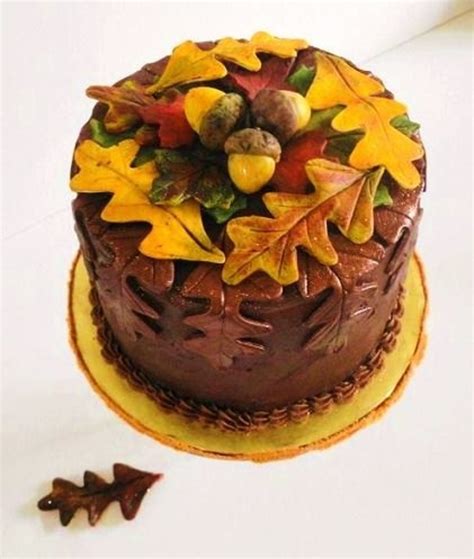 Autumn Leaves, Fall Birthday Cake - CakeCentral.com