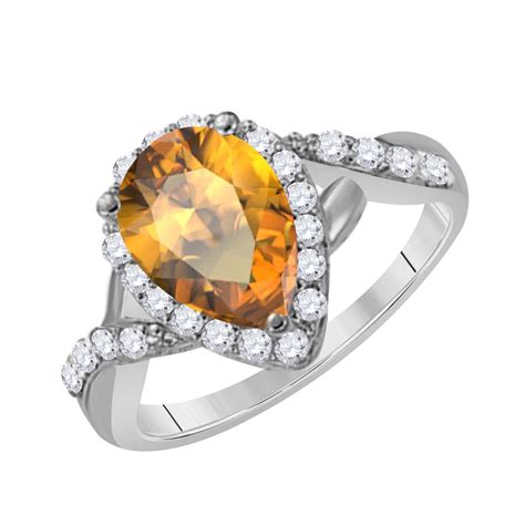 Mauli Jewels Engagement Rings For Women Carat Diamond And Pear