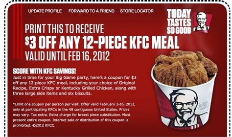 Note You Can Also Get This At Coupons For Kentucky Fried Chicken