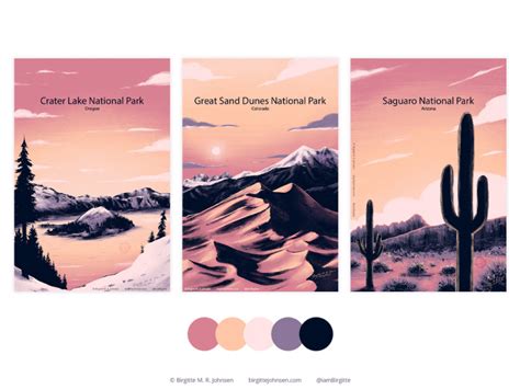 Us National Parks By Birgitte M R Johnsen On Dribbble