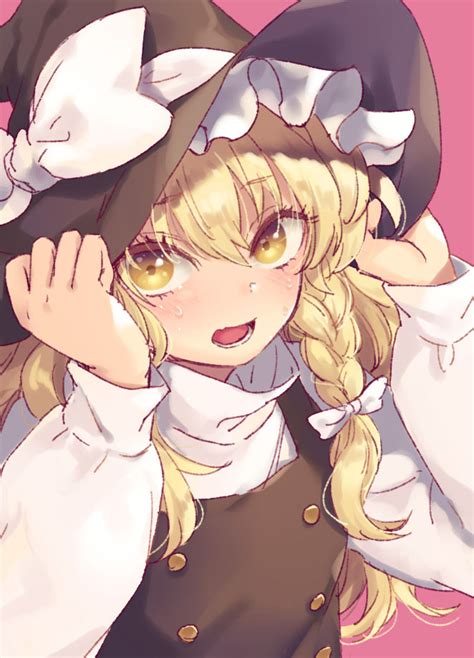 Safebooru 1girl Bangs Black Headwear Black Vest Blonde Hair Blush Bow