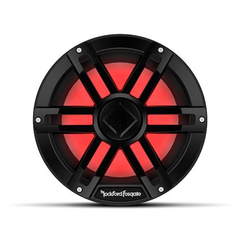 Rockford Fosgate M Marine Subwoofer W Rgb Leds Ohm Dvc Black