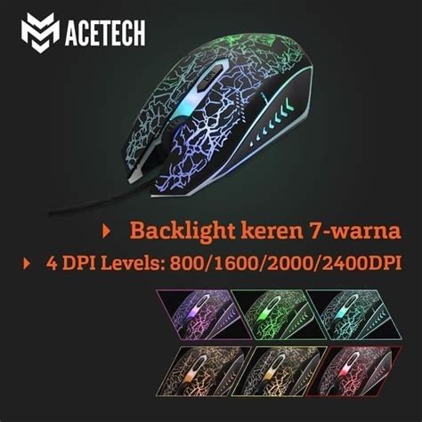 Jual Keyboard Mouse Combo Gaming Acetech Warfaction Backlight K