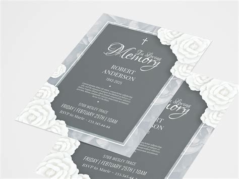 Free Funeral Invitation Template on Behance