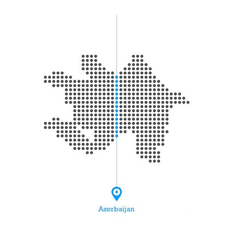 Premium Vector Azerbaijan Doted Map Design Vector