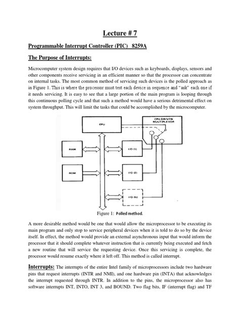 7.PIC 8259A (Shortened) | PDF | Central Processing Unit | Computer Hardware