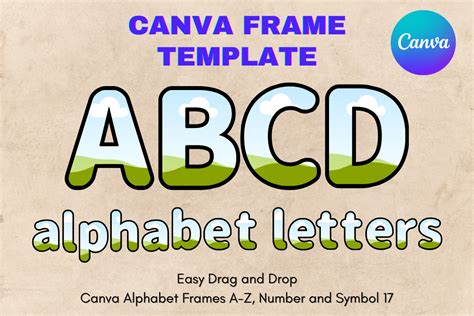 Canva Letters Frame Alphabet Template 17 Graphic By Mellow Template · Creative Fabrica