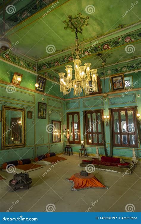 Interior of a Royal Room at City Palace,Udaipur,Rajasthan,India ...