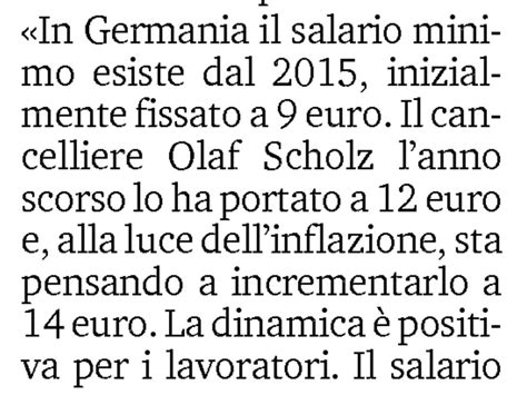 Luciano Capone On Twitter Sul Salario Minimo Che Un Tema Serio