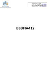 BSBFIA412 V1 1 Assessment Tool Docx BSBFIA412 ASSESSMENT ASSESSMENT