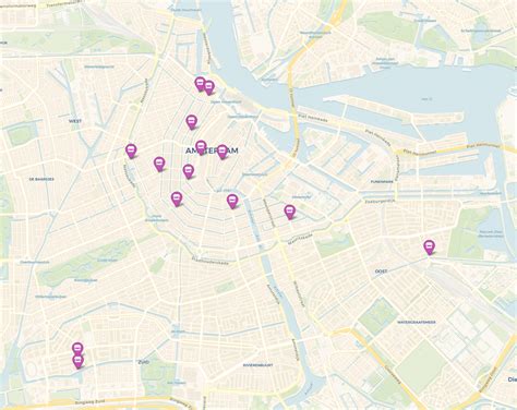 Amsterdam Coffee Shop Map