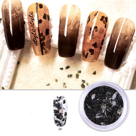 Linjieee Irregular Meteorite Fragment Nail Flakies Micas Sheets Nail