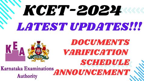 KCET 2024 UGCET 2024 Latest Updates From KEA Documents