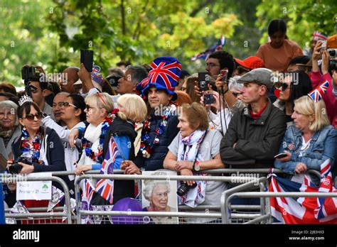 London Uk 2nd Jun 2022 Trooping The Colour Along The Mall The