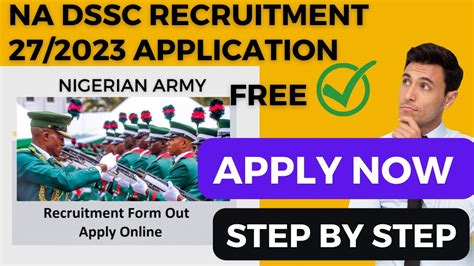 Nigerian Army Dssc Recruitment 2023 How To Apply Step By Step Youtube