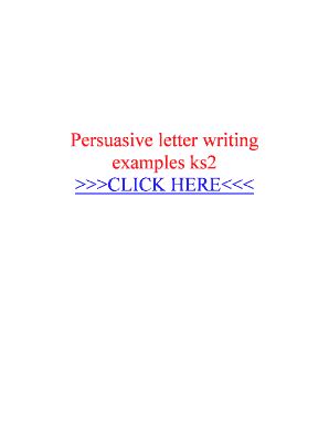 Fillable Online Persuasive Letter Writing Fax Email Print PdfFiller