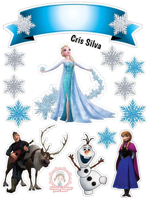 Frozen Cake Topper Free Printable