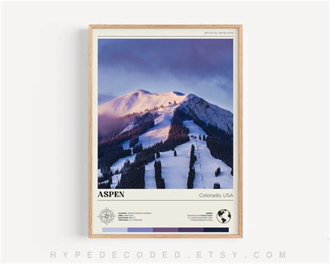 Modern Home Decor Aspen Poster Print Aspen Wall Poster Etsy