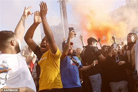 Socceroos fan burned by flare at Federation Square World Cup party ...