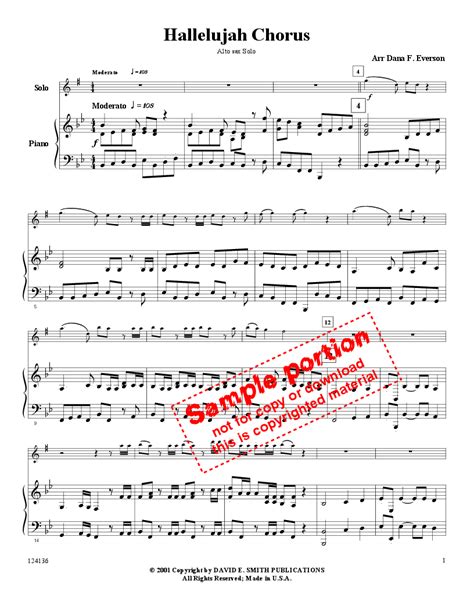 Hallelujah Chorus (Alto Sax Solo with Piano& | J.W. Pepper Sheet Music