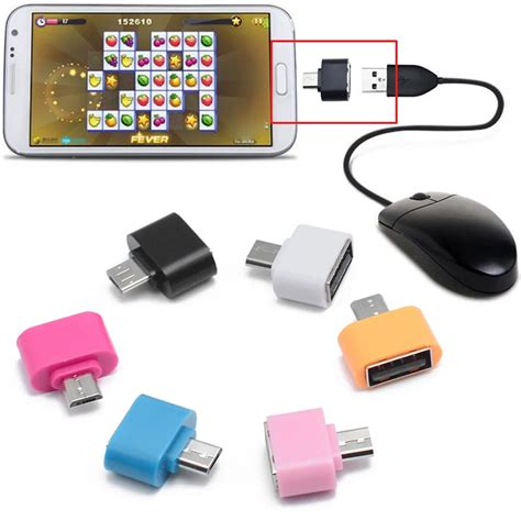 Del Micro Usb To Usb Otg Mini Adapter Converter For Android Smartphone